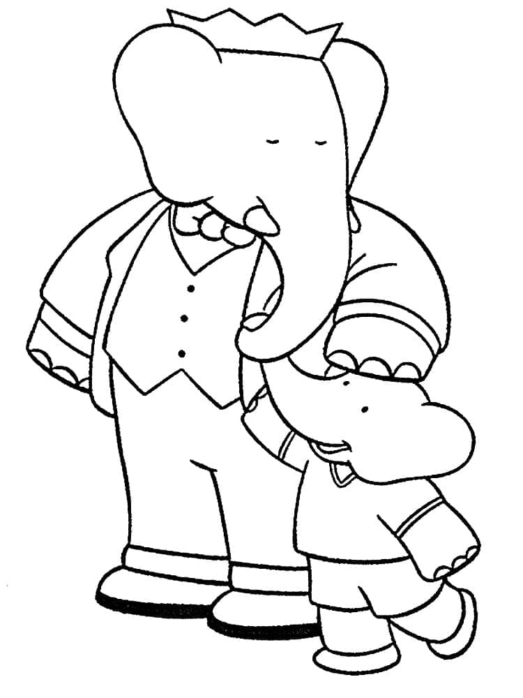 Desenho gratuito Babar #199716 da colecao Personagens de Desenhos Animados para imprimir