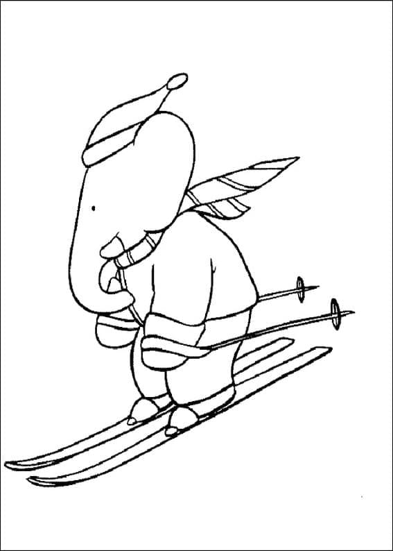 Desenho para colorir Babar #199720 da coleção Personagens de Desenhos Animados, pronto para imprimir