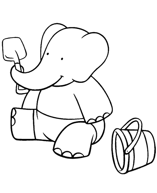 Página para colorir de Babar #27880 pertencente à coleção Personagens de Desenhos Animados Página para colorir de Babar #27880 pertencente à coleção Personagens de Desenhos Animados