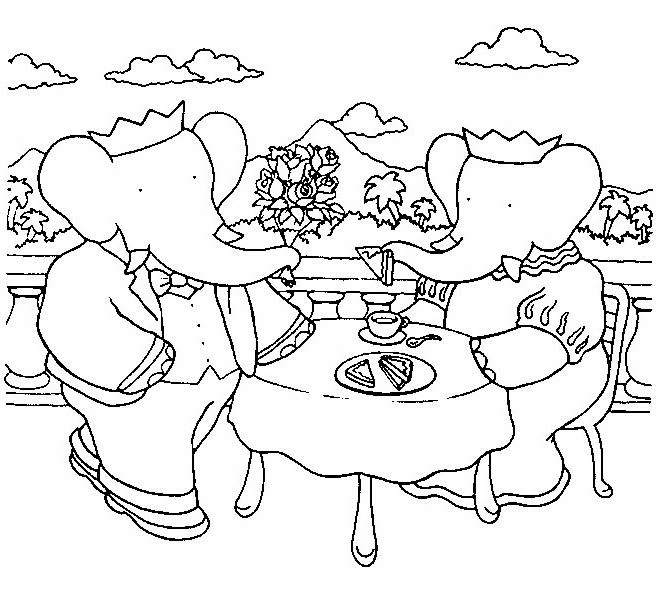 Desenho gratuito Babar #27942 da colecao Personagens de Desenhos Animados para imprimir