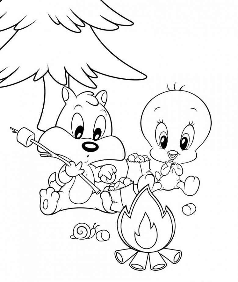 Página para colorir: Baby Looney Tunes (Personagens de Desenhos Animados) #26587 - Páginas para Colorir Imprimíveis Gratuitamente