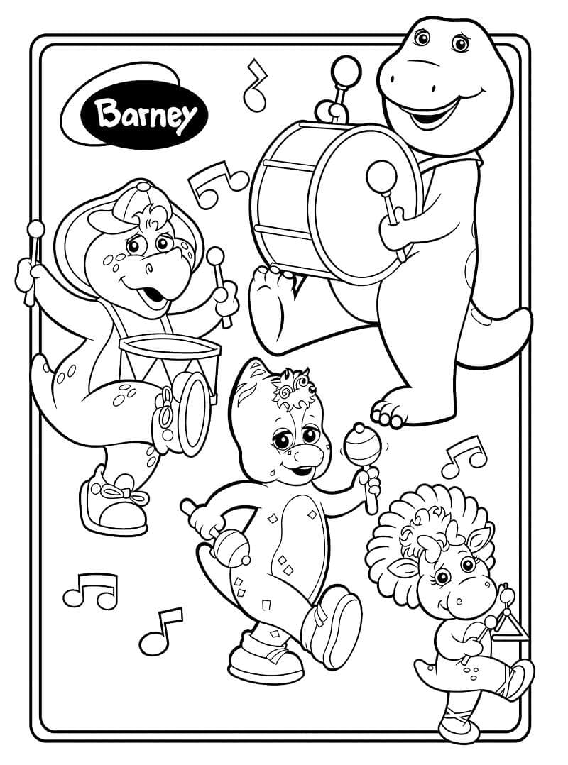Atividade criativa: desenho de Barney #203021 para colorir da coleção Personagens de Desenhos Animados