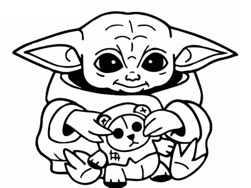 Página para colorir: Bebê Yoda (Personagens de Desenhos Animados) #195066 - Páginas para Colorir Imprimíveis Gratuitamente