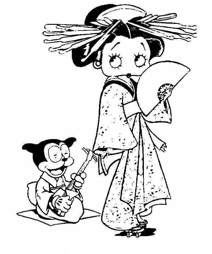 Desenho gratuito Betty Boop #25916 da colecao Personagens de Desenhos Animados para imprimir