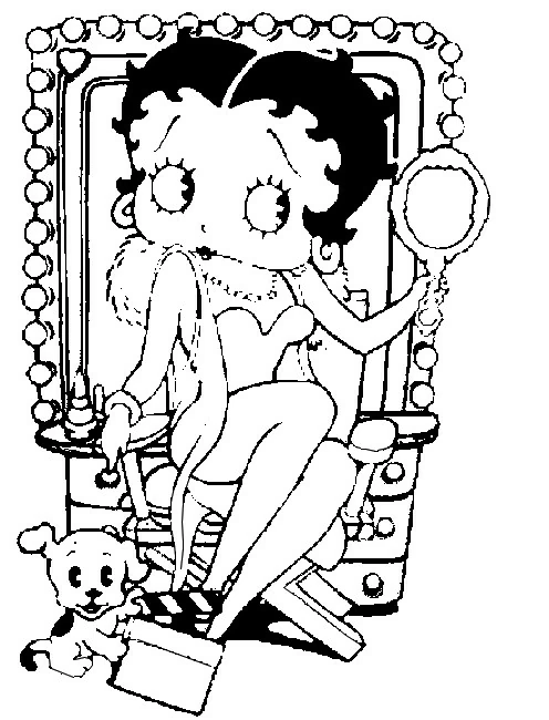 Página para colorir: Betty Boop (Personagens de Desenhos Animados) #25921 - Páginas para Colorir Imprimíveis Gratuitamente
