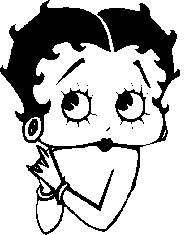 Desenho gratuito Betty Boop #25923 da colecao Personagens de Desenhos Animados para imprimir