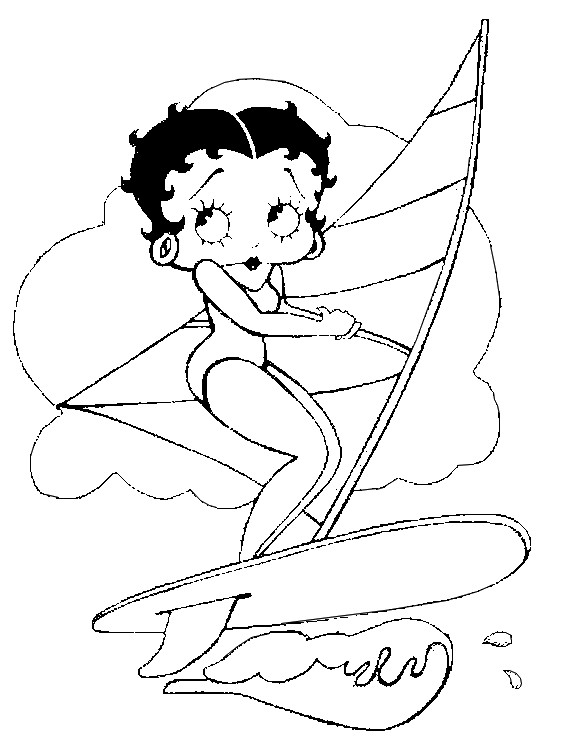 Desenho gratuito Betty Boop #25927 da colecao Personagens de Desenhos Animados para imprimir