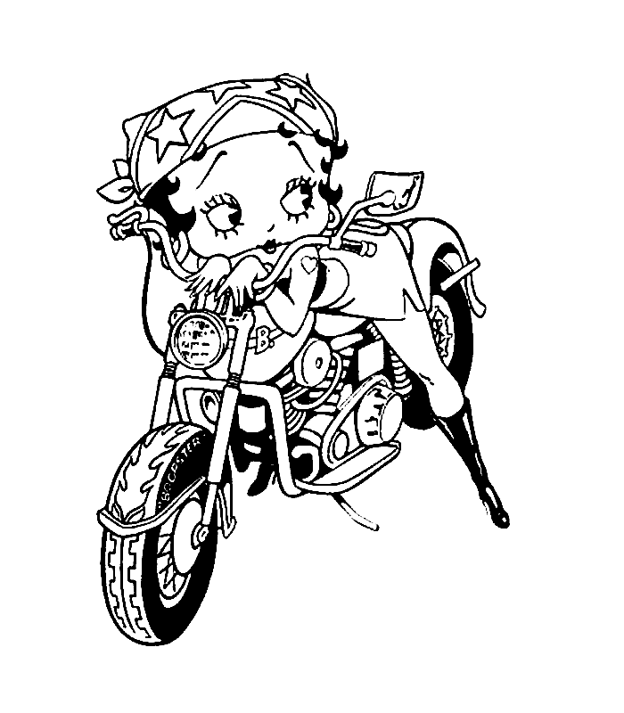 Desenho gratuito Betty Boop #25931 da colecao Personagens de Desenhos Animados para imprimir