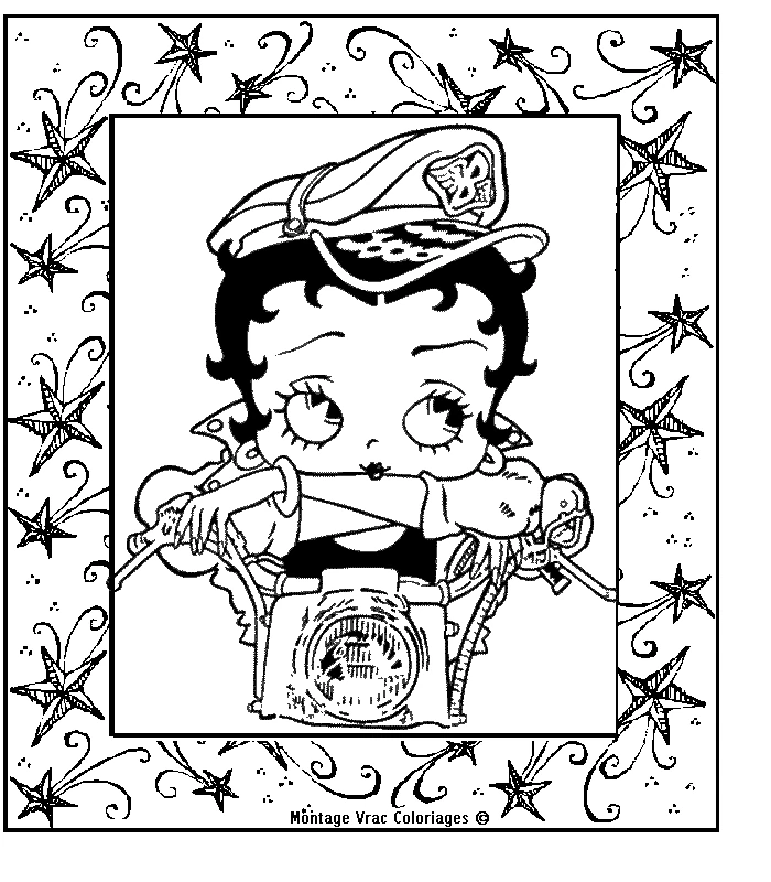 Página para colorir: Betty Boop (Personagens de Desenhos Animados) #25962 - Páginas para Colorir Imprimíveis Gratuitamente