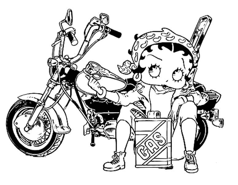 Desenho gratuito Betty Boop #25963 da colecao Personagens de Desenhos Animados para imprimir