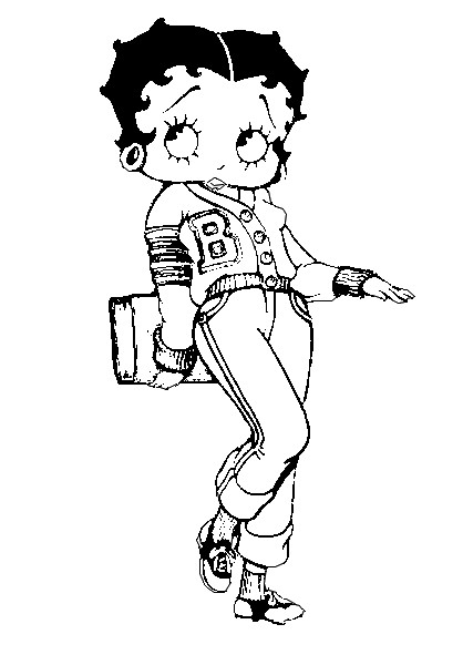 Desenho gratuito Betty Boop #25975 da colecao Personagens de Desenhos Animados para imprimir