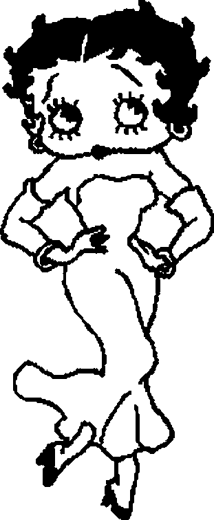 Desenho gratuito Betty Boop #26061 da colecao Personagens de Desenhos Animados para imprimir