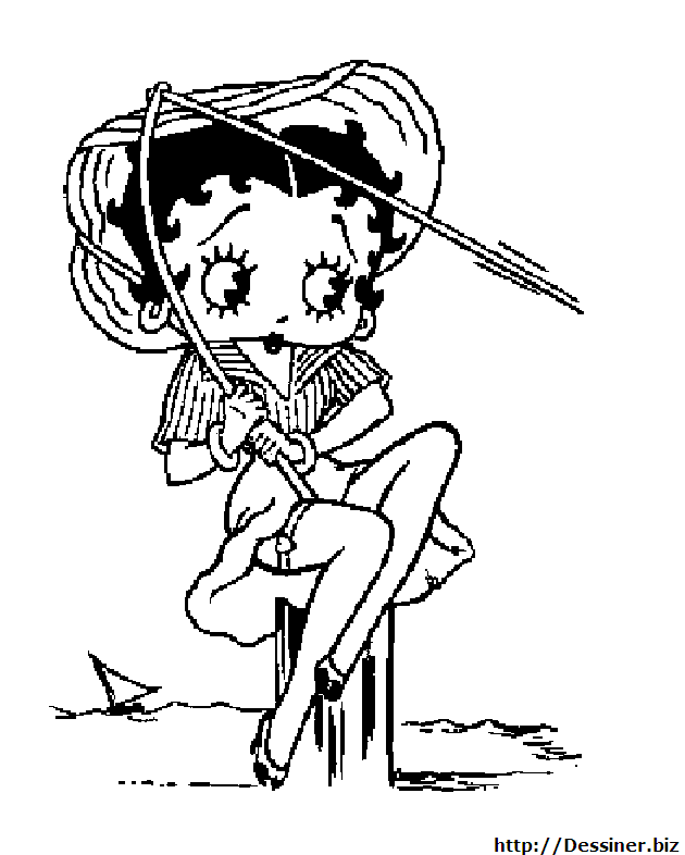 Desenho gratuito Betty Boop #26100 da colecao Personagens de Desenhos Animados para imprimir