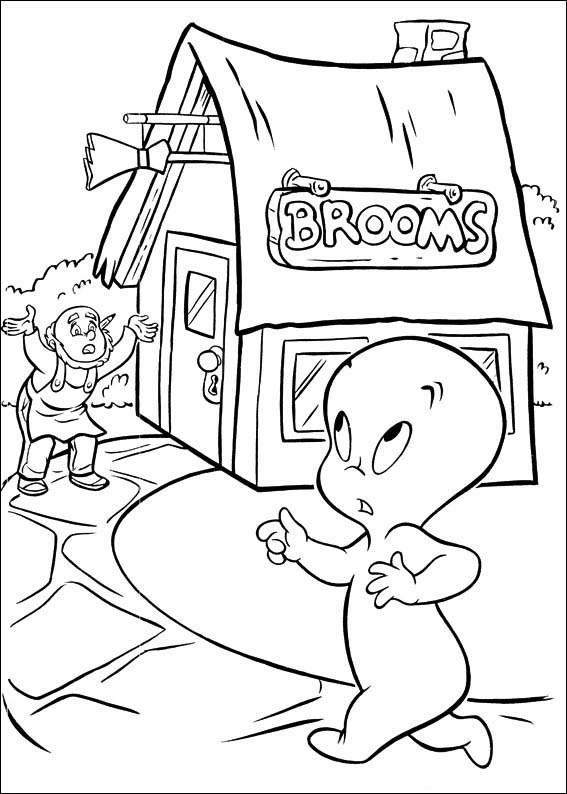 Desenho imprimível de Casper #36253 para colorir, pertence à coleção Personagens de Desenhos Animados