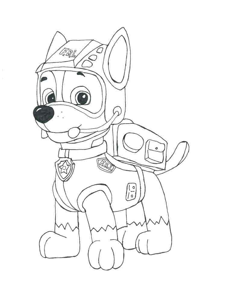 Desenho gratuito Chase PAW Patrol #181663 da colecao Personagens de Desenhos Animados para imprimir