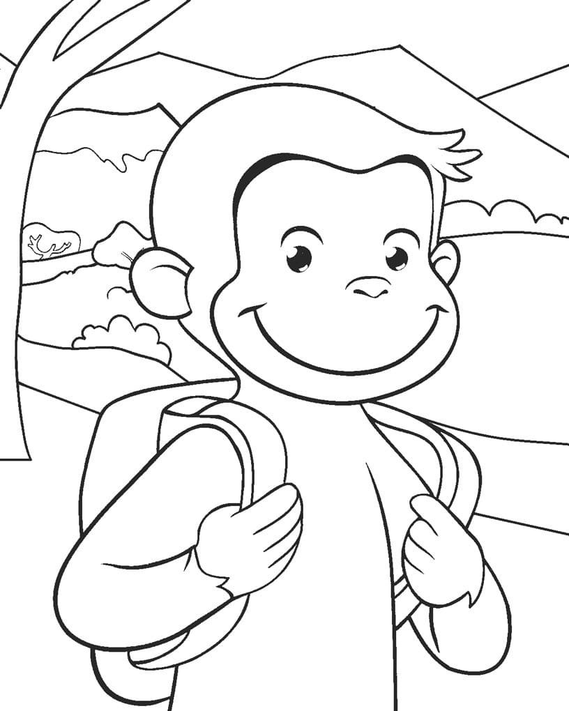 Página para colorir: Curious George (Personagens de Desenhos Animados) #211230 - Páginas para Colorir Imprimíveis Gratuitamente