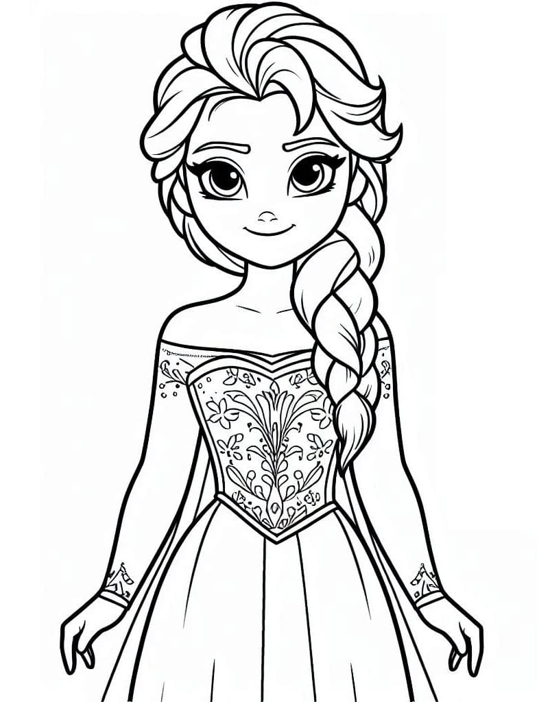 Página para colorir: Elsa (Personagens de Desenhos Animados) #220099 - Páginas para Colorir Imprimíveis Gratuitamente