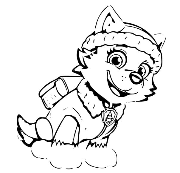 Atividade criativa: desenho de Everest PAW Patrol #181751 para colorir da coleção Personagens de Desenhos Animados Atividade criativa: desenho de Everest PAW Patrol #181751 para colorir da coleção Personagens de Desenhos Animados