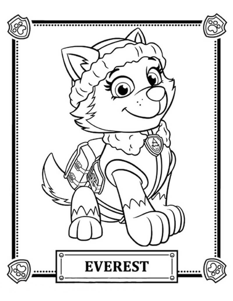 Desenho imprimível de Everest PAW Patrol #181756 para colorir, pertence à coleção Personagens de Desenhos Animados Desenho imprimível de Everest PAW Patrol #181756 para colorir, pertence à coleção Personagens de Desenhos Animados