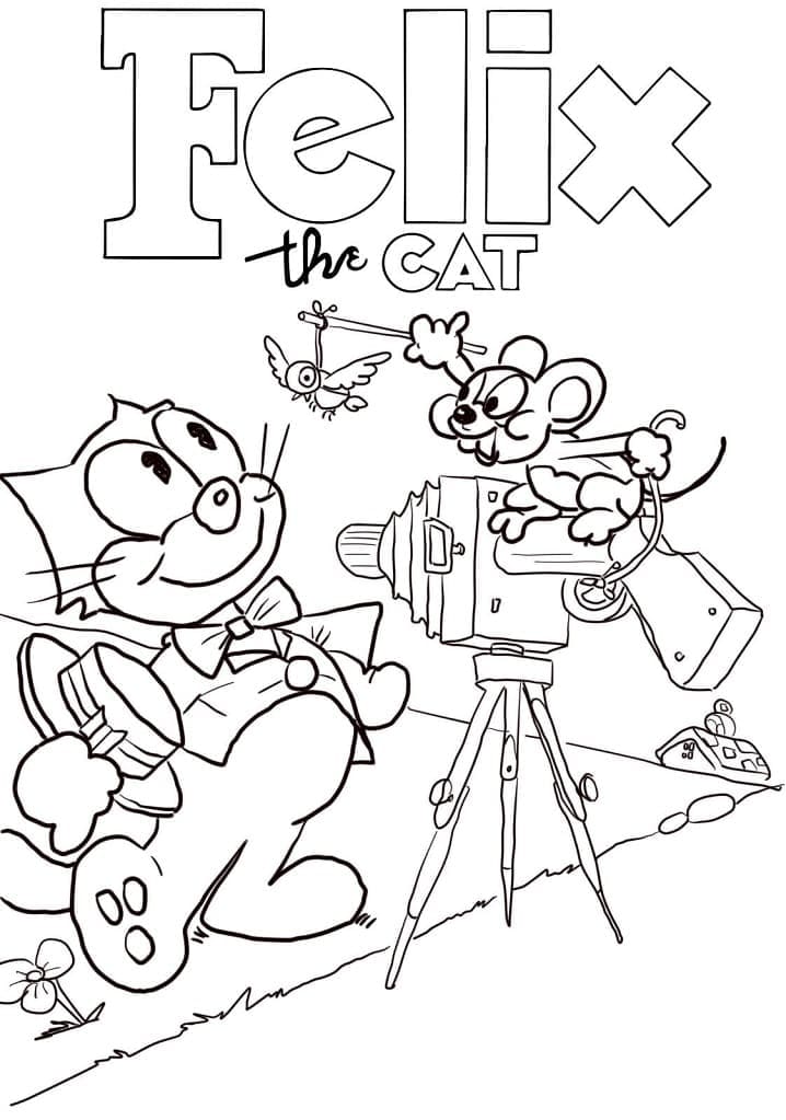 Desenho gratuito Félix, o Gato #206995 da colecao Personagens de Desenhos Animados para imprimir