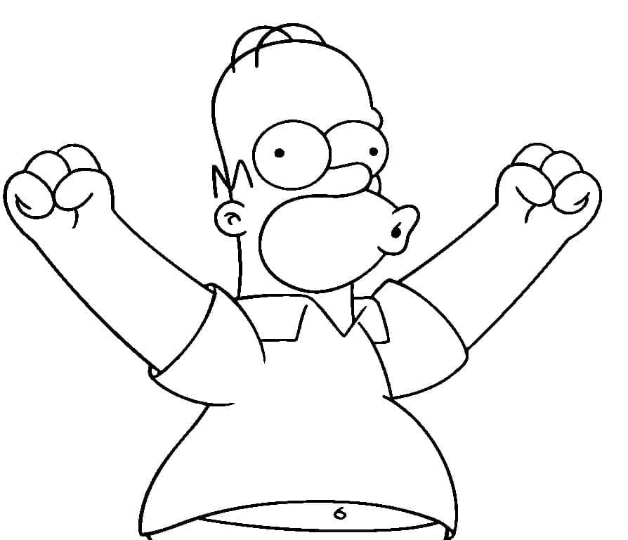 Desenho gratuito Homer Simpson #188182 da colecao Personagens de Desenhos Animados para imprimir