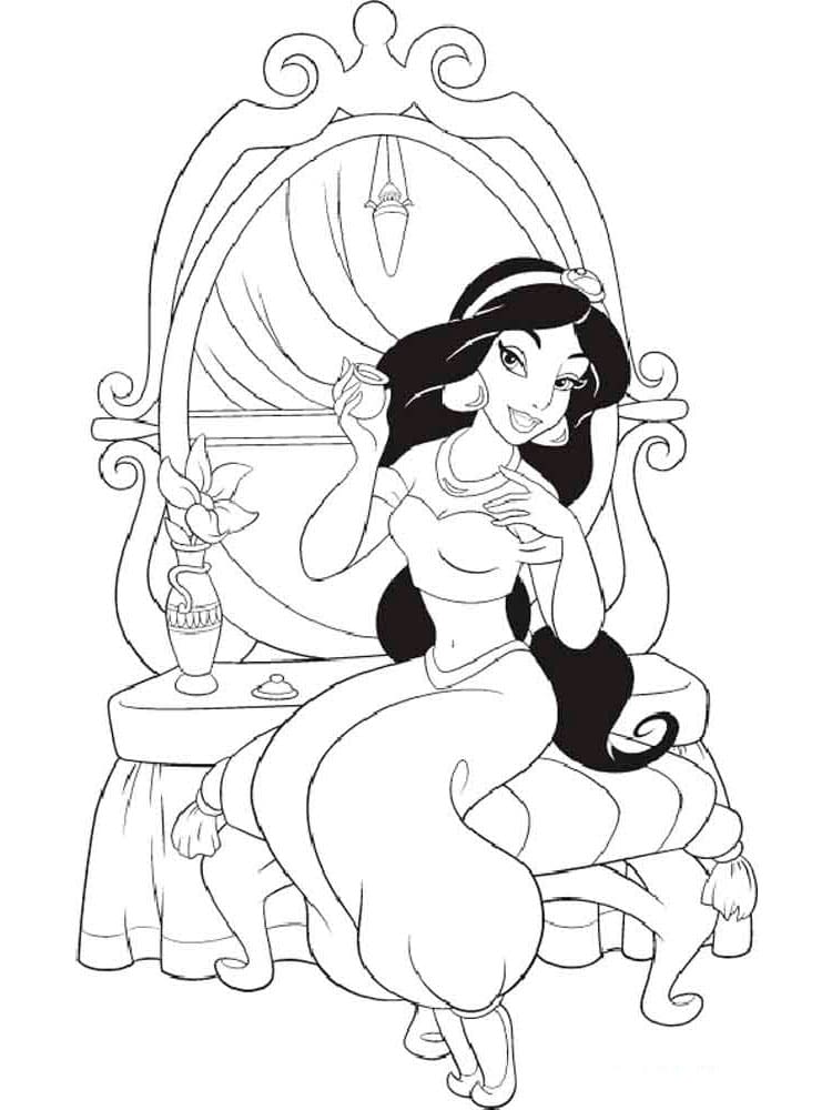 Desenho gratuito Jasmine #178618 da colecao Personagens de Desenhos Animados para imprimir