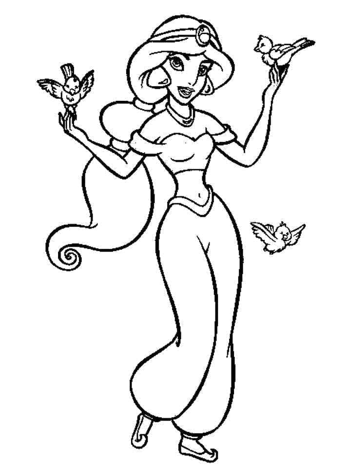 Desenho gratuito Jasmine #178619 da colecao Personagens de Desenhos Animados para imprimir