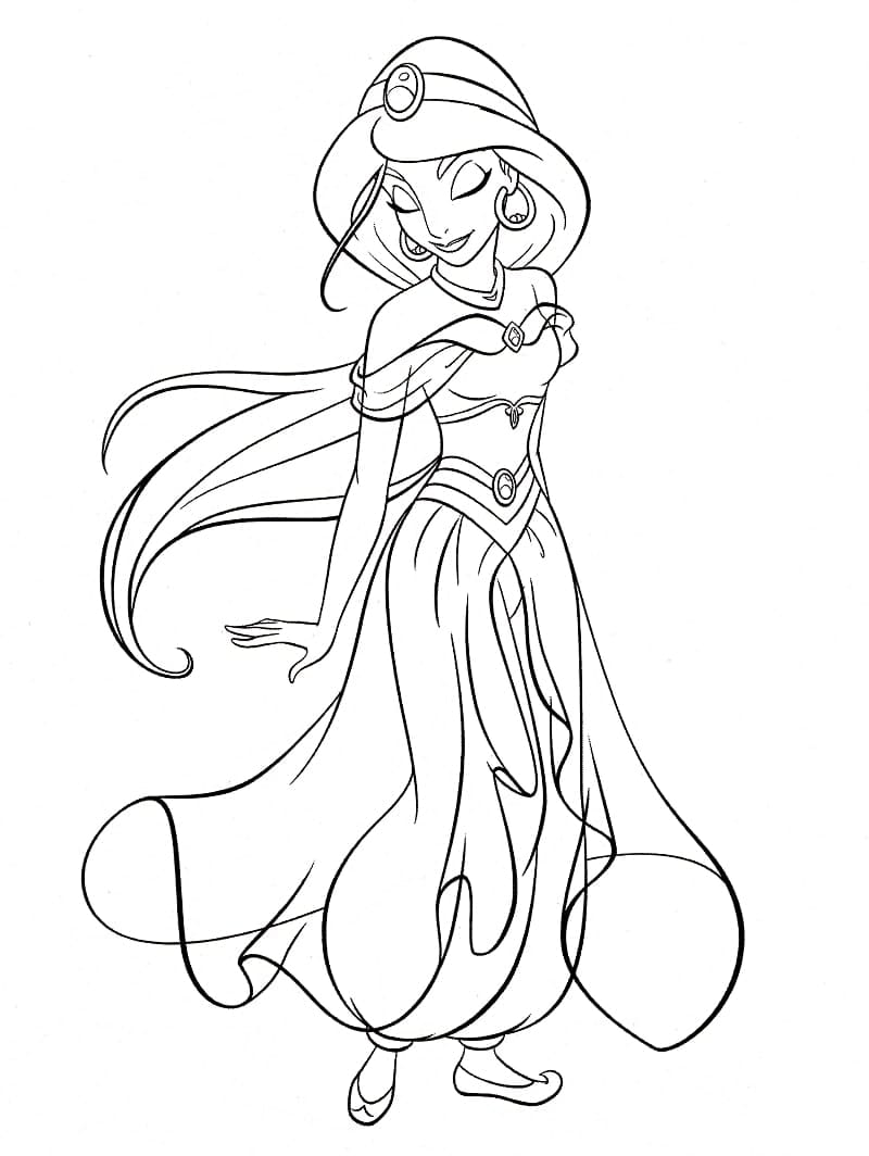 Desenho gratuito Jasmine #178634 da colecao Personagens de Desenhos Animados para imprimir