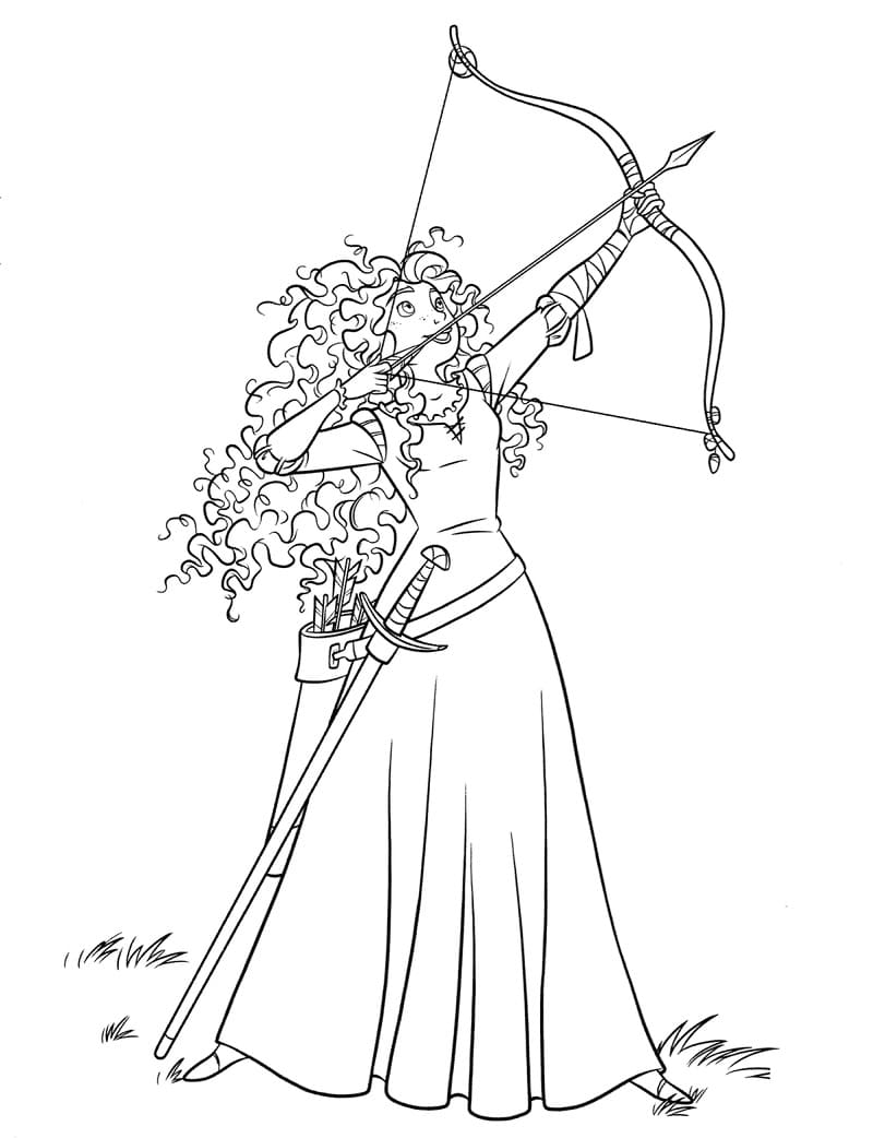 Desenho gratuito Merida (Valente) #182276 da colecao Personagens de Desenhos Animados para imprimir