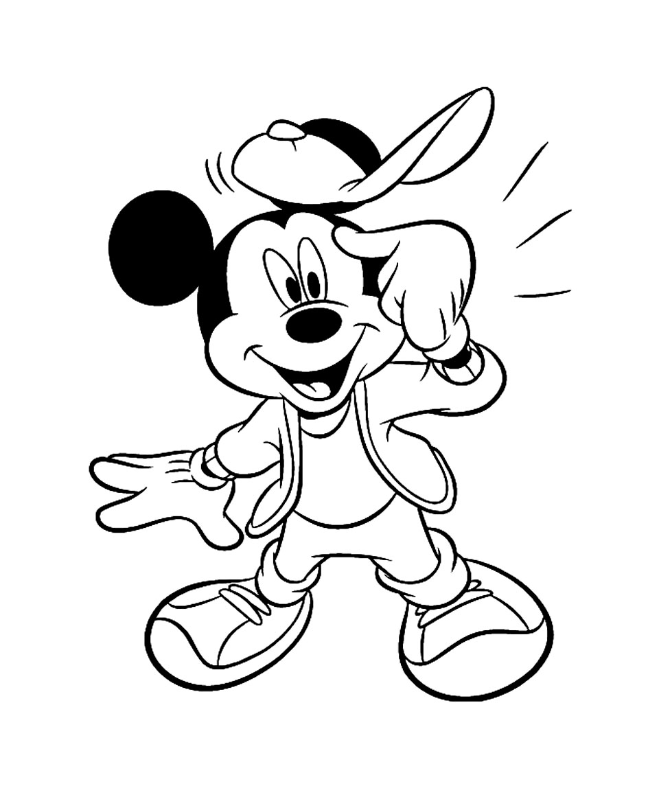 Página para colorir de Mickey Mouse #170099 pertencente à coleção Personagens de Desenhos Animados