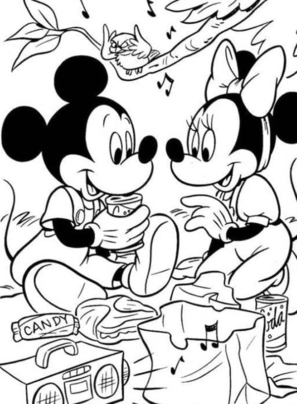 Página para colorir: Minnie (Personagens de Desenhos Animados) #214936 - Páginas para Colorir Imprimíveis Gratuitamente