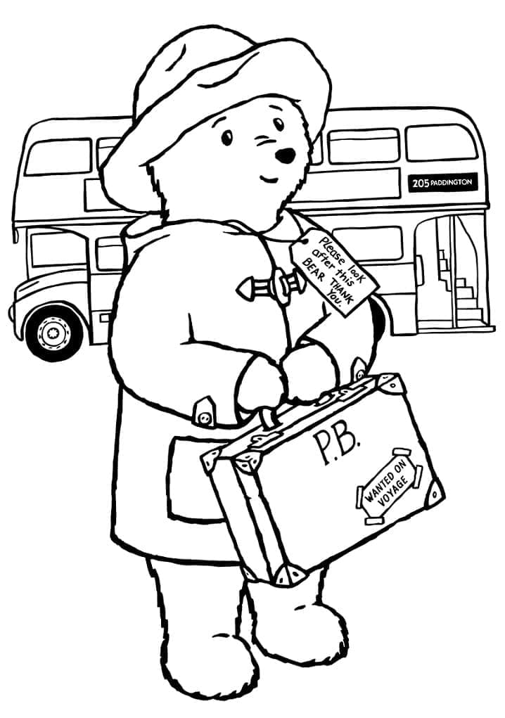Página para colorir: Paddington (Personagens de Desenhos Animados) #209488 - Páginas para Colorir Imprimíveis Gratuitamente
