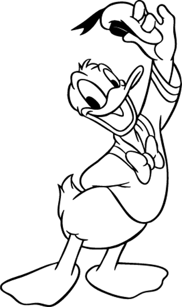 Desenho gratuito Pato Donald #30125 da colecao Personagens de Desenhos Animados para imprimir