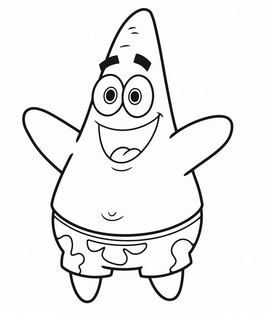 Desenho gratuito Patrick Star #220623 da colecao Personagens de Desenhos Animados para imprimir