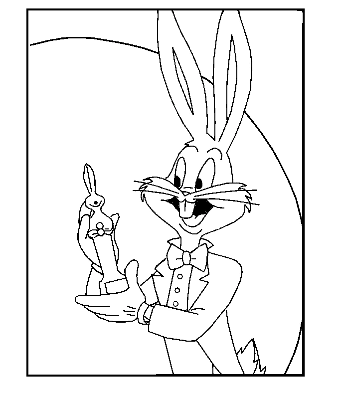 Linda página de Pernalonga #26435 para colorir, da coleção Personagens de Desenhos Animados, baixe grátis