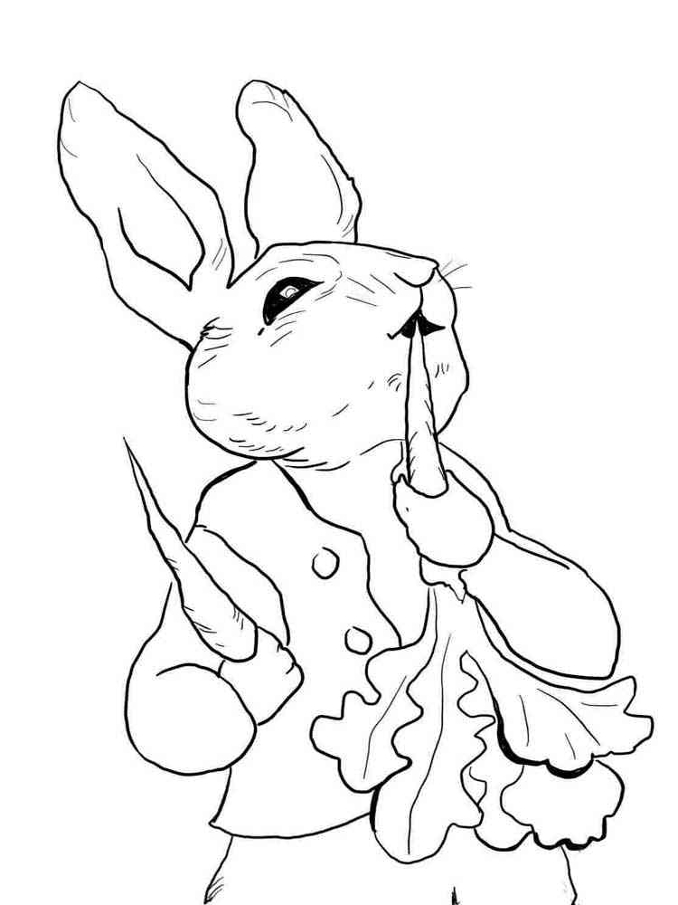 Página para colorir de Peter Rabbit #188225 pertencente à coleção Personagens de Desenhos Animados Página para colorir de Peter Rabbit #188225 pertencente à coleção Personagens de Desenhos Animados