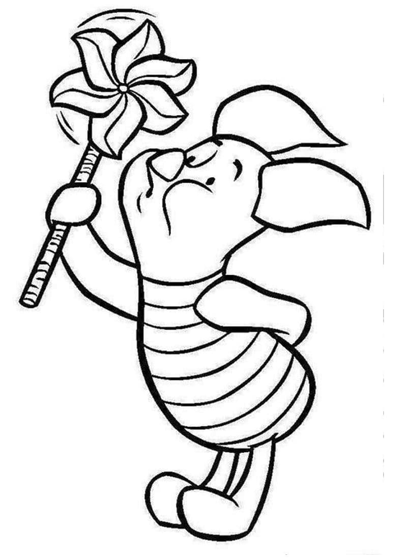 Desenho imprimível de Piglet #209520 para colorir, pertence à coleção Personagens de Desenhos Animados