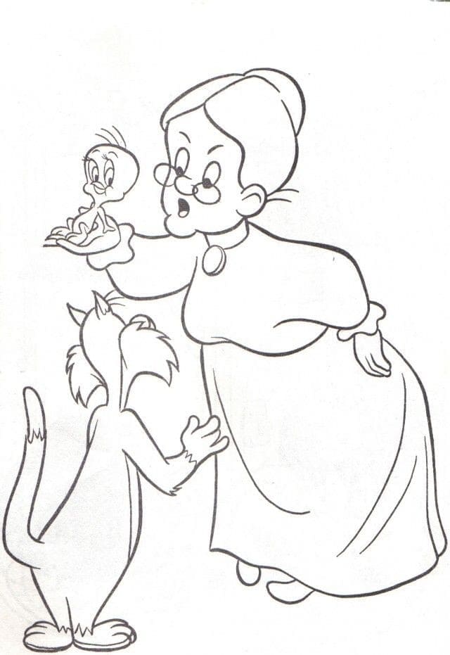 Desenho gratuito Piu-Piu e Frajola #190965 da colecao Personagens de Desenhos Animados para imprimir