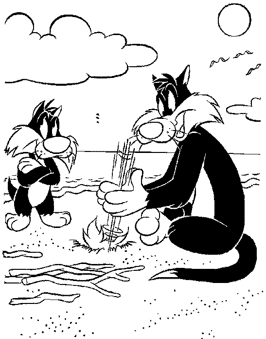 Desenho gratuito Piu-Piu e Frajola #29362 da colecao Personagens de Desenhos Animados para imprimir
