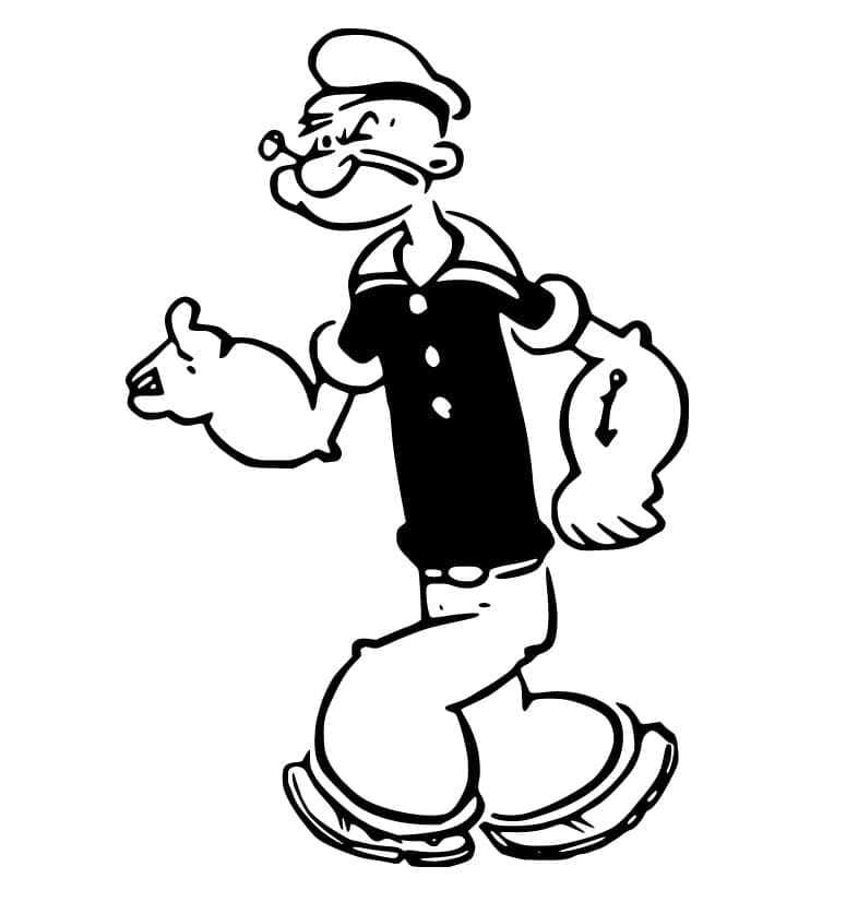 Desenho gratuito Popeye #205940 da colecao Personagens de Desenhos Animados para imprimir