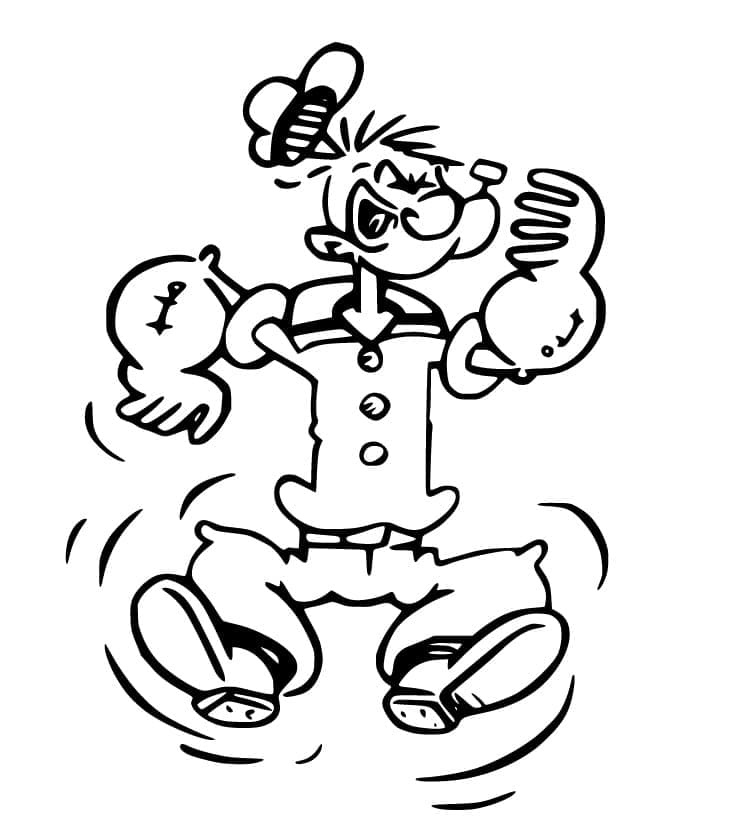 Desenho gratuito Popeye #205968 da colecao Personagens de Desenhos Animados para imprimir