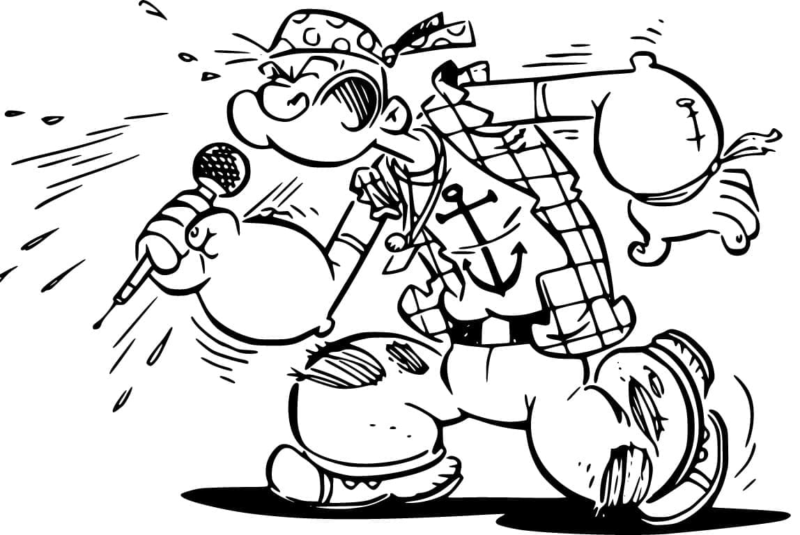 Desenho gratuito Popeye #205973 da colecao Personagens de Desenhos Animados para imprimir