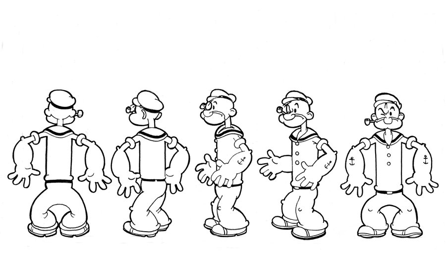 Desenho gratuito Popeye #84735 da colecao Personagens de Desenhos Animados para imprimir
