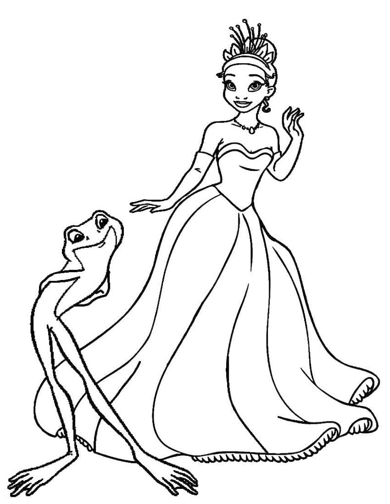 Desenho gratuito Princess Tiana #181965 da colecao Personagens de Desenhos Animados para imprimir
