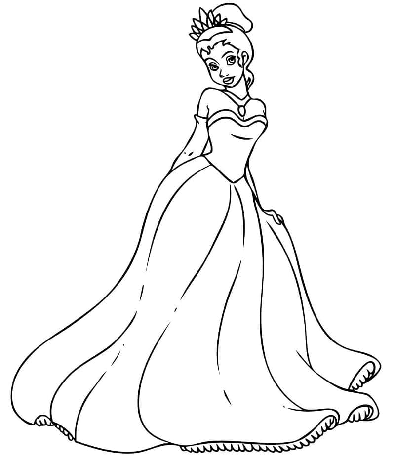 Página para colorir: Princess Tiana (Personagens de Desenhos Animados) #181975 - Páginas para Colorir Imprimíveis Gratuitamente