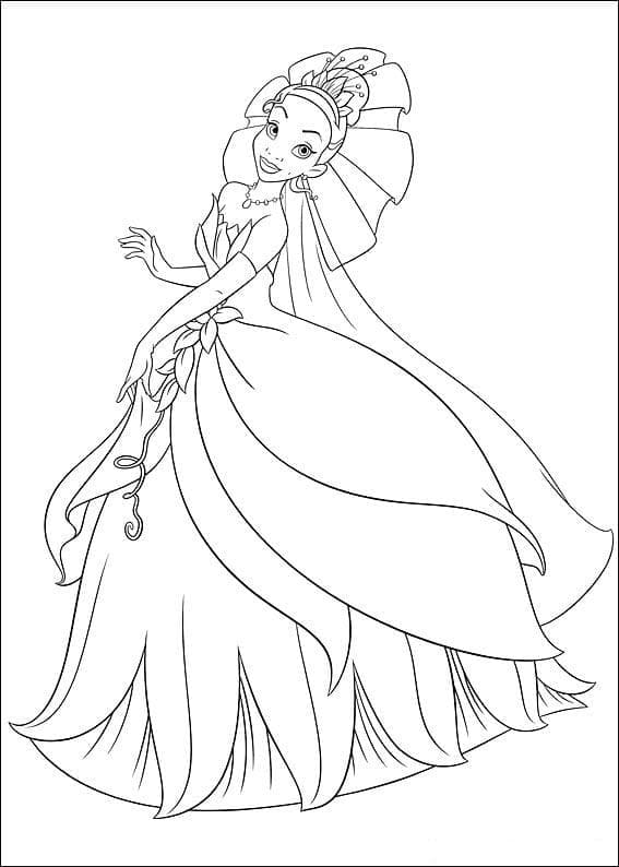 Desenho gratuito Princess Tiana #182002 da colecao Personagens de Desenhos Animados para imprimir