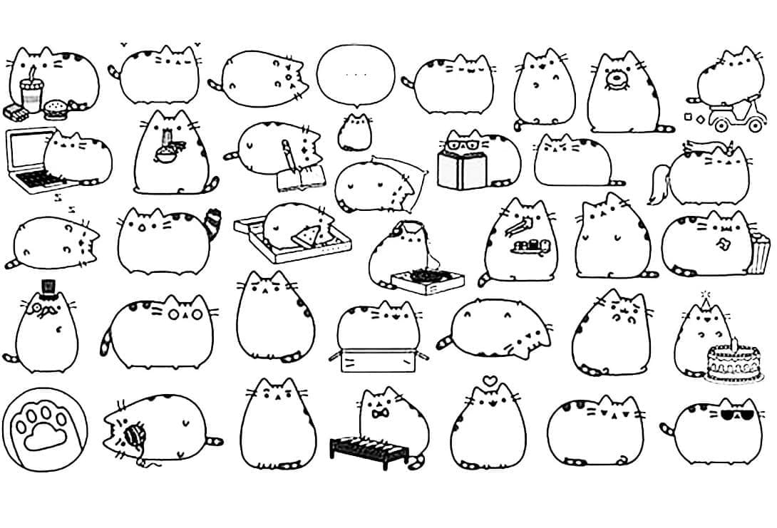 Desenho imprimível de Pusheen #188426 para colorir, pertence à coleção Personagens de Desenhos Animados Desenho imprimível de Pusheen #188426 para colorir, pertence à coleção Personagens de Desenhos Animados