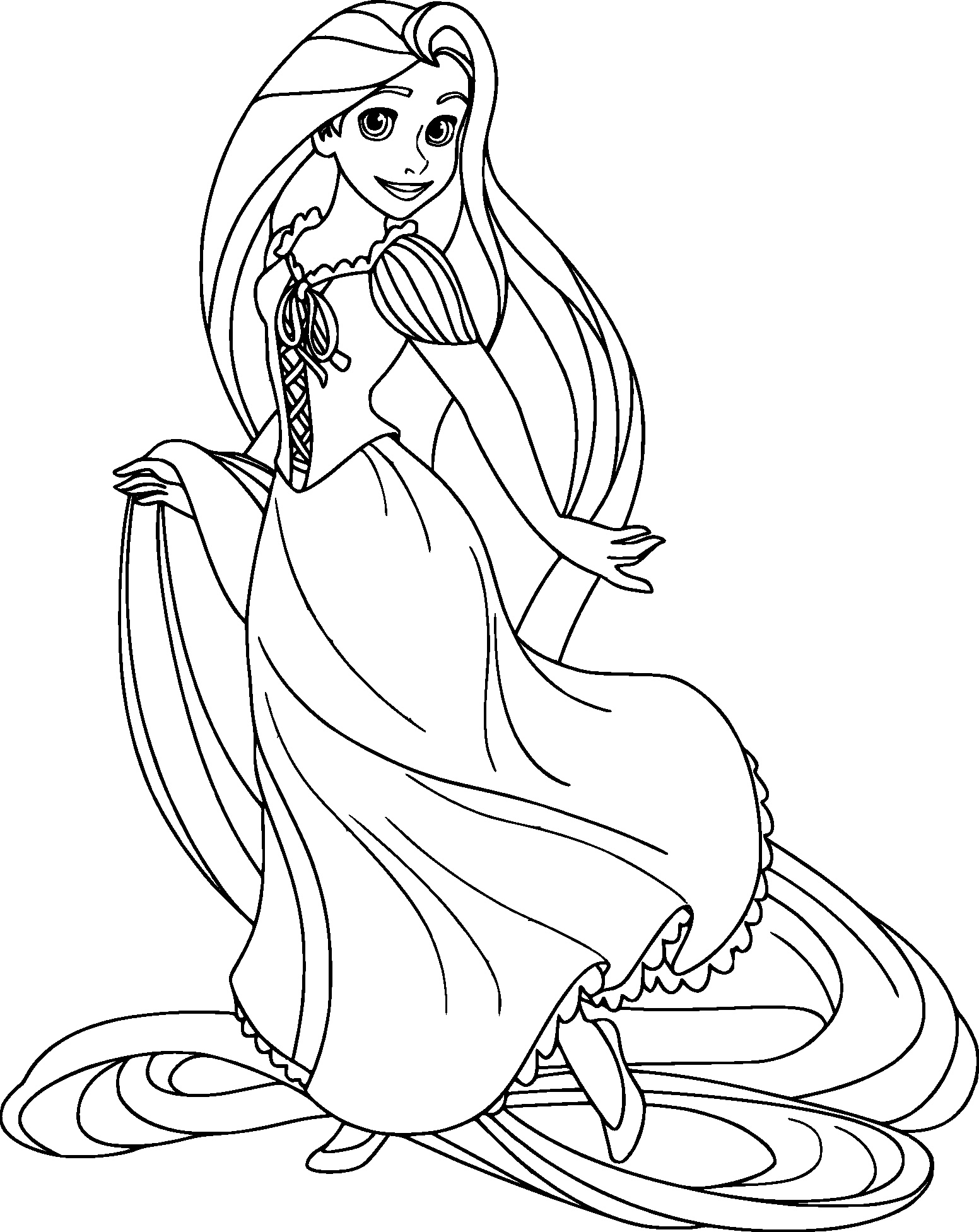 Desenho gratuito Rapunzel #170070 da colecao Personagens de Desenhos Animados para imprimir