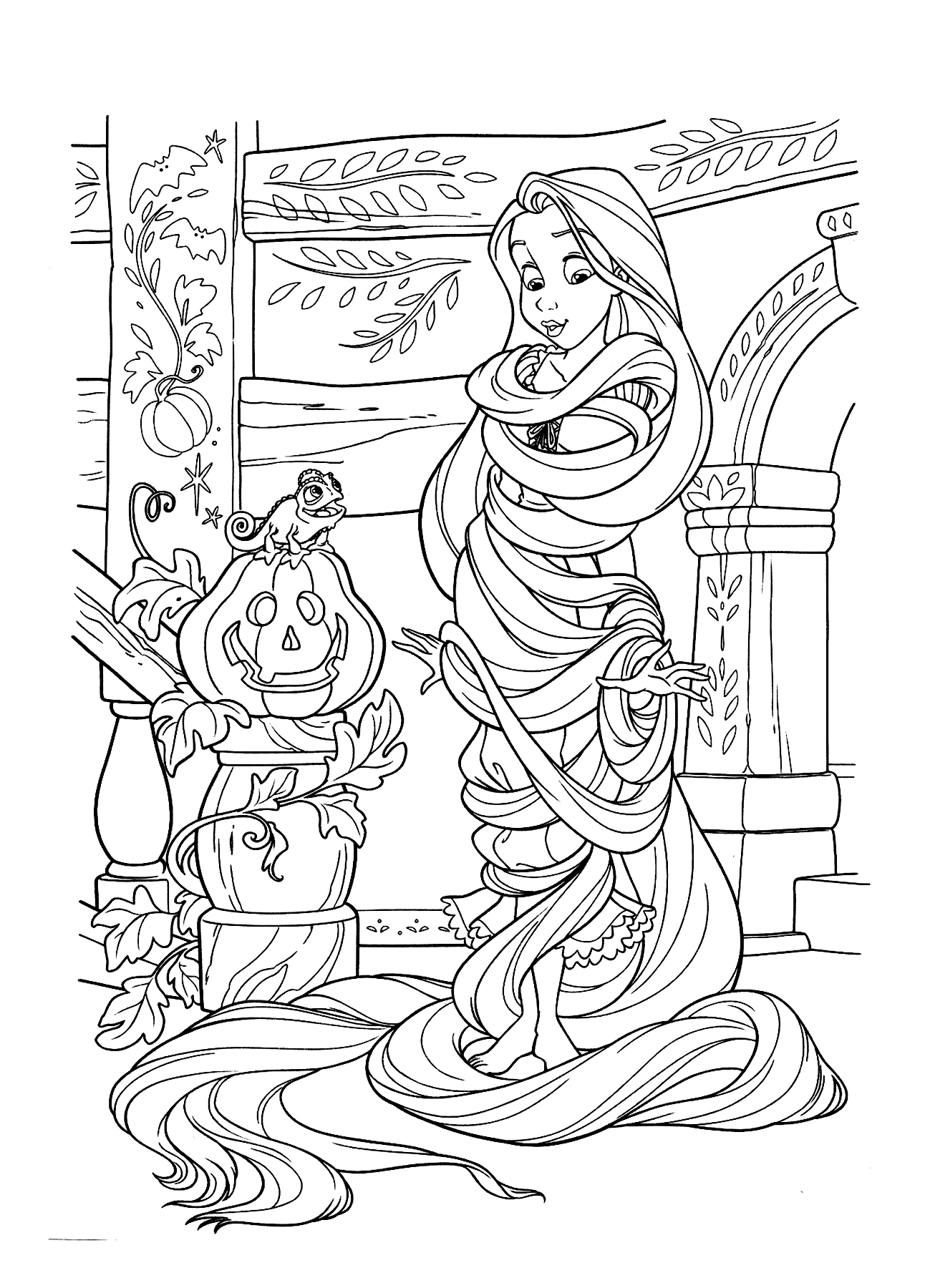 Desenho gratuito Rapunzel #170075 da colecao Personagens de Desenhos Animados para imprimir