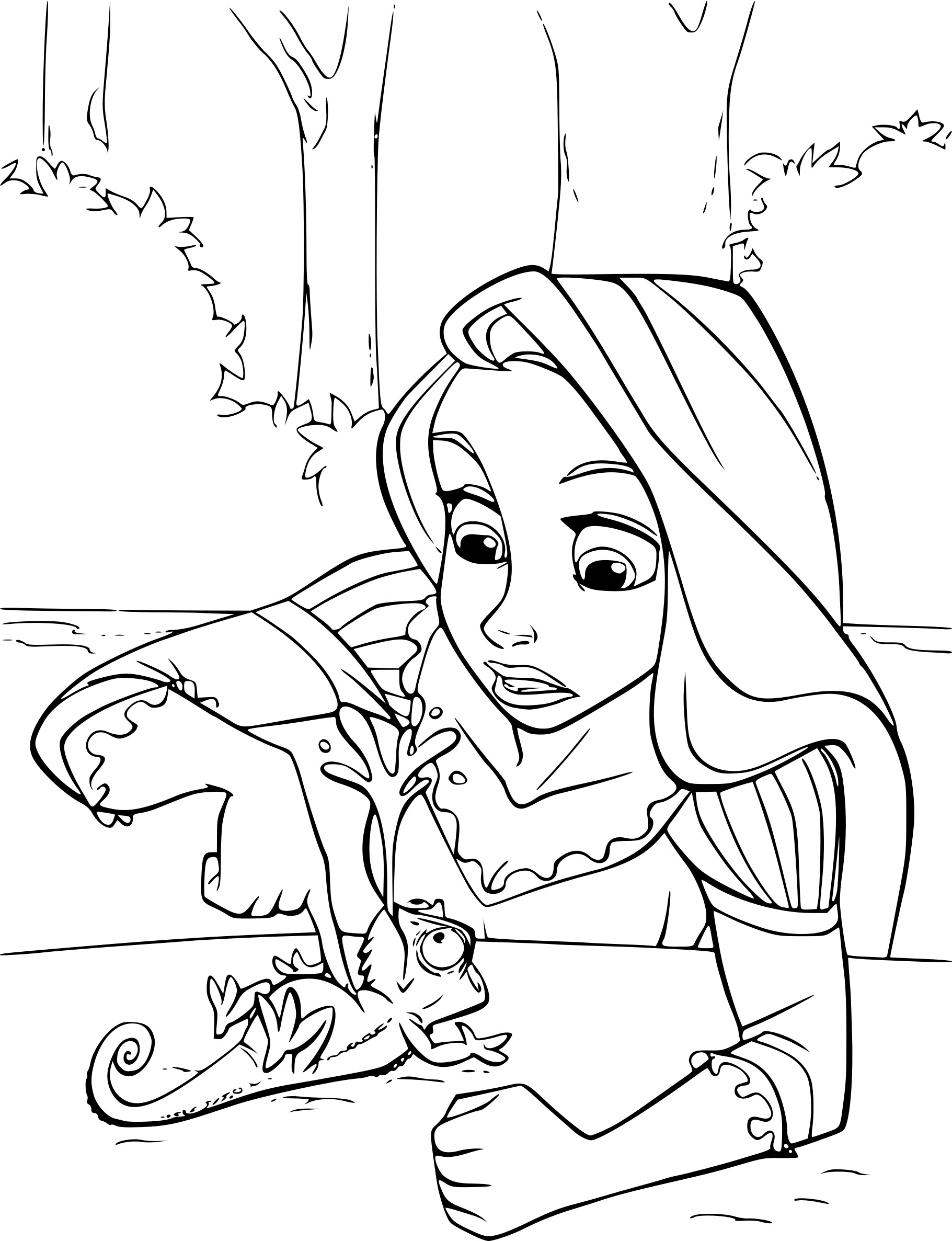 Página para colorir: Rapunzel (Personagens de Desenhos Animados) #170083 - Páginas para Colorir Imprimíveis Gratuitamente